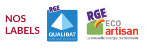 logo label RGE qualibat et RGE Eco artisan